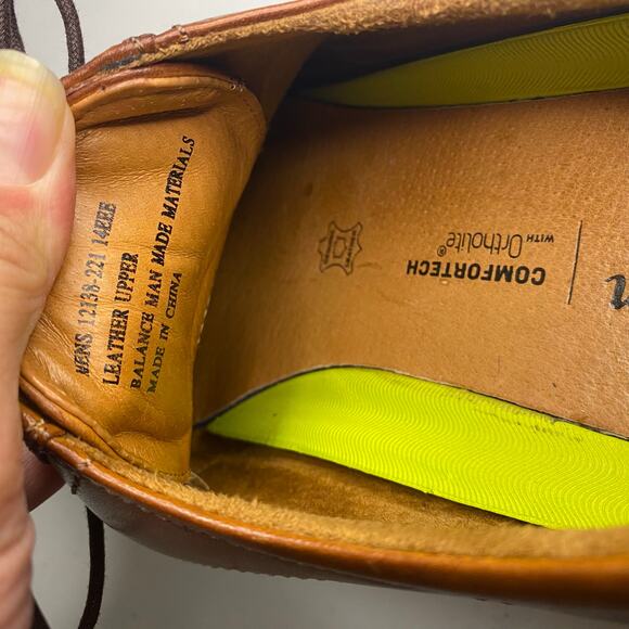 Florsheim Brown Oxford Mens Dress Shoes Leather Comfort Tie 14EEE Wide Office - Picture 11 of 16